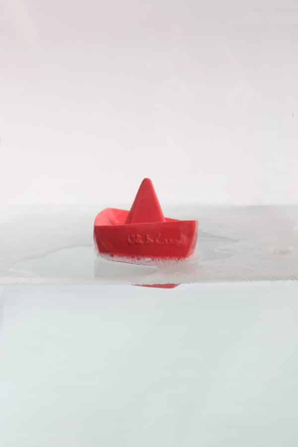 Jouet de bain bateau origami rose oli&carol