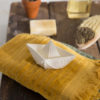 Jouet de bain bateau origami blanc oli&carol