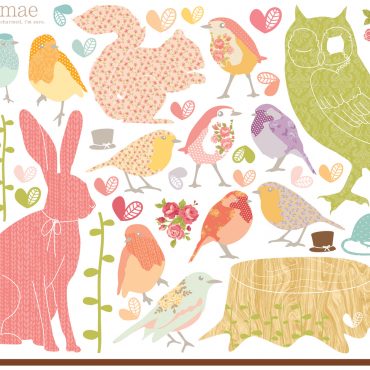 Sticker mural animaux de la forêt