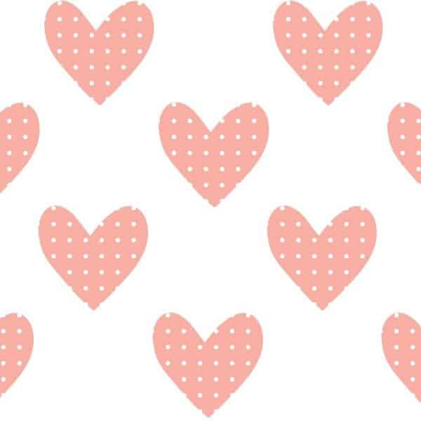 Sticker mural Coeurs Rose Lovemae