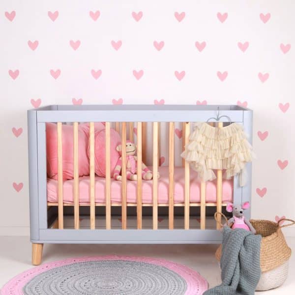 Sticker mural Coeurs Rose Lovemae