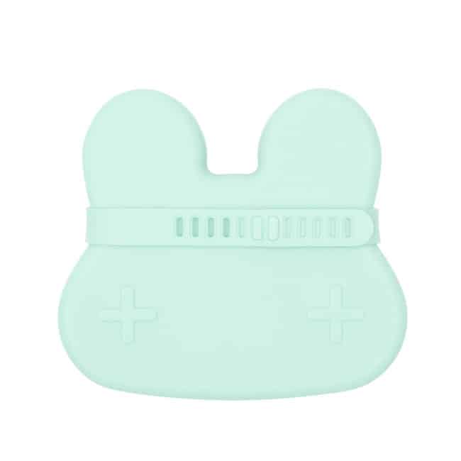 boîte à gouter en silicone lapin menthe we might be tiny