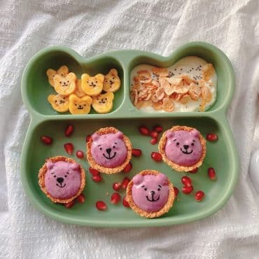 Assiette en silicone ours