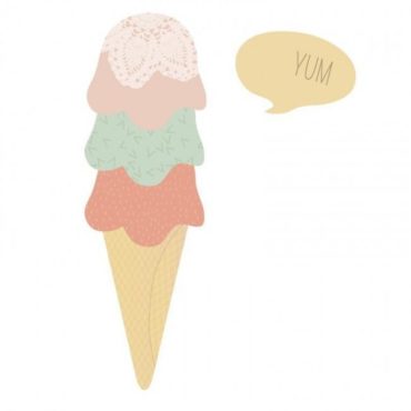 Sticker mural ice-cream