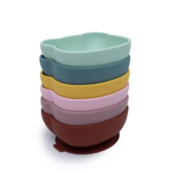 bols pour enfant en silicone avec ventouse et couvercle we might be tiny