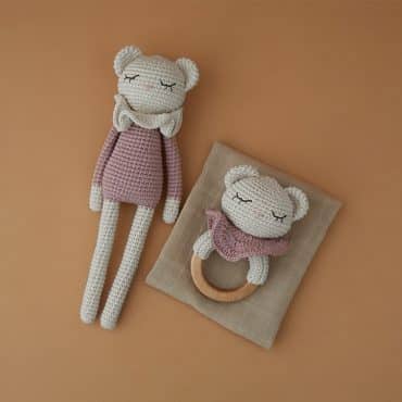 Anneau de dentition en crochet ourson