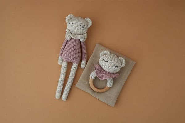 Anneau de dentition en crochet ourson Patti Oslo