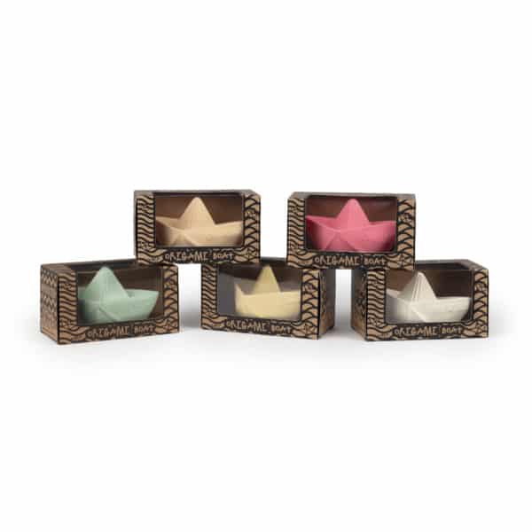 Jouet de bain bateau origami menthe : Jouets de bain