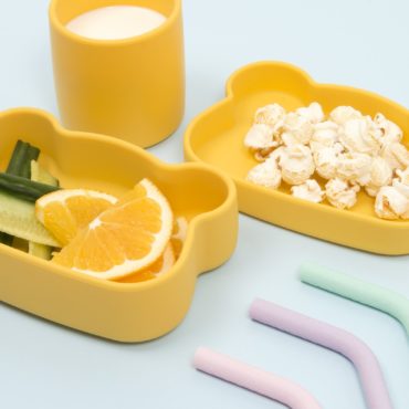 Boîte à goûter en silicone ours