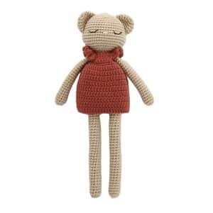 Doudou en crochet Tracey L'ourson Burgundy Patti Oslo