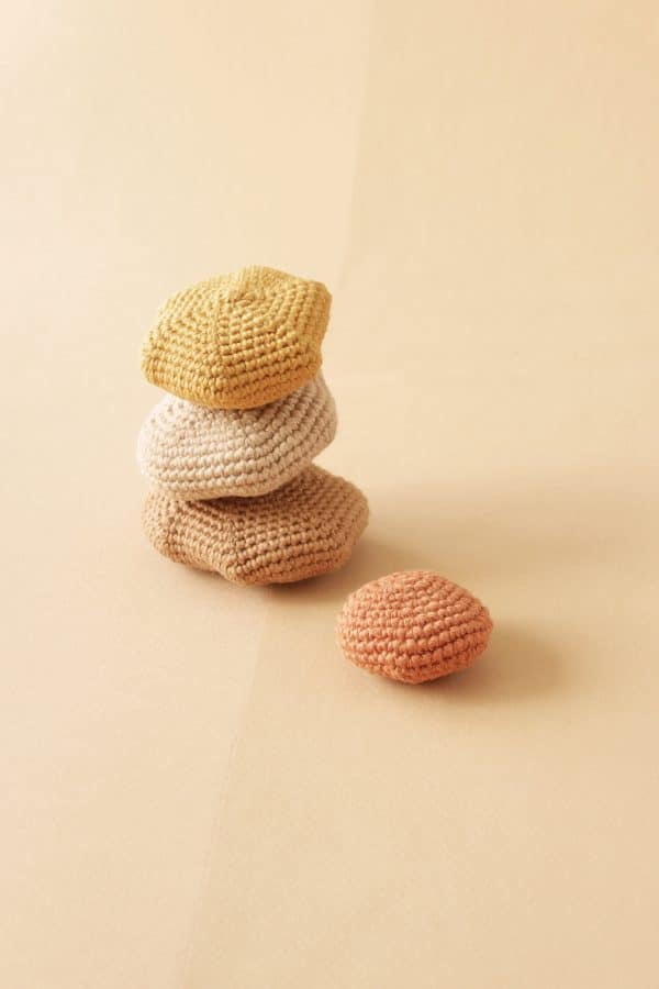 Galets à empiler en crochet Beige Patti Oslo