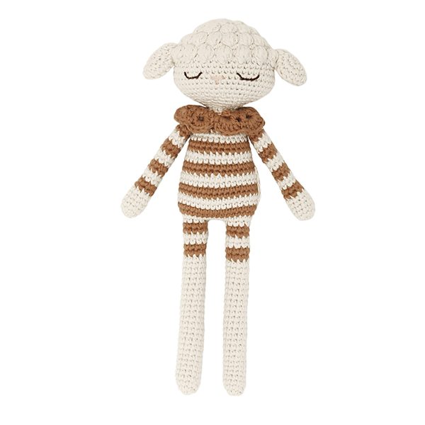 Doudou en crochet agneau caramel Patti Oslo