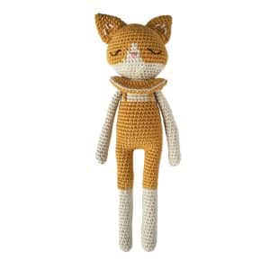 Doudou en crochet Chat ocre Patti Oslo