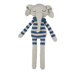 Doudou en crochet elephant bleu Patti Oslo