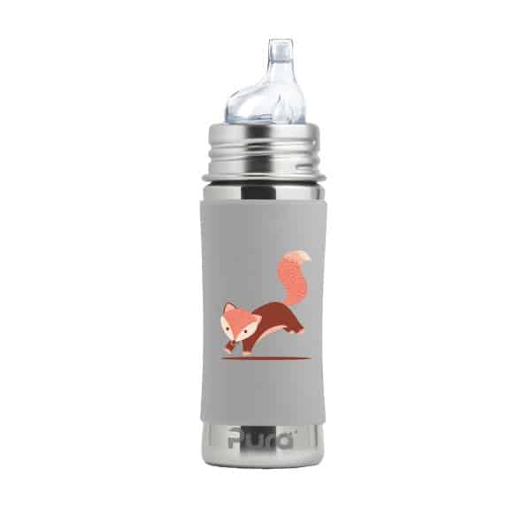 Biberon d'apprentissage évolutif en inox 325ml Fox Pura