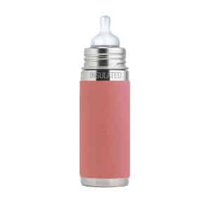 Biberon évolutif isotherme en inox 260ml Rose Pura