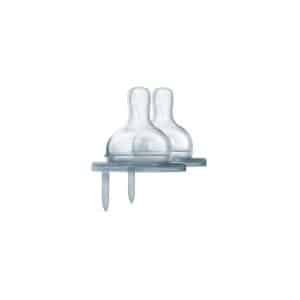 Lot de 2 tétines en silicone pour biberon Pura