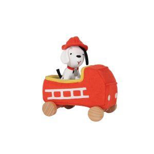 Figurine chien dans camion de pompier Holdie Dog-Go Chief Olli Ella